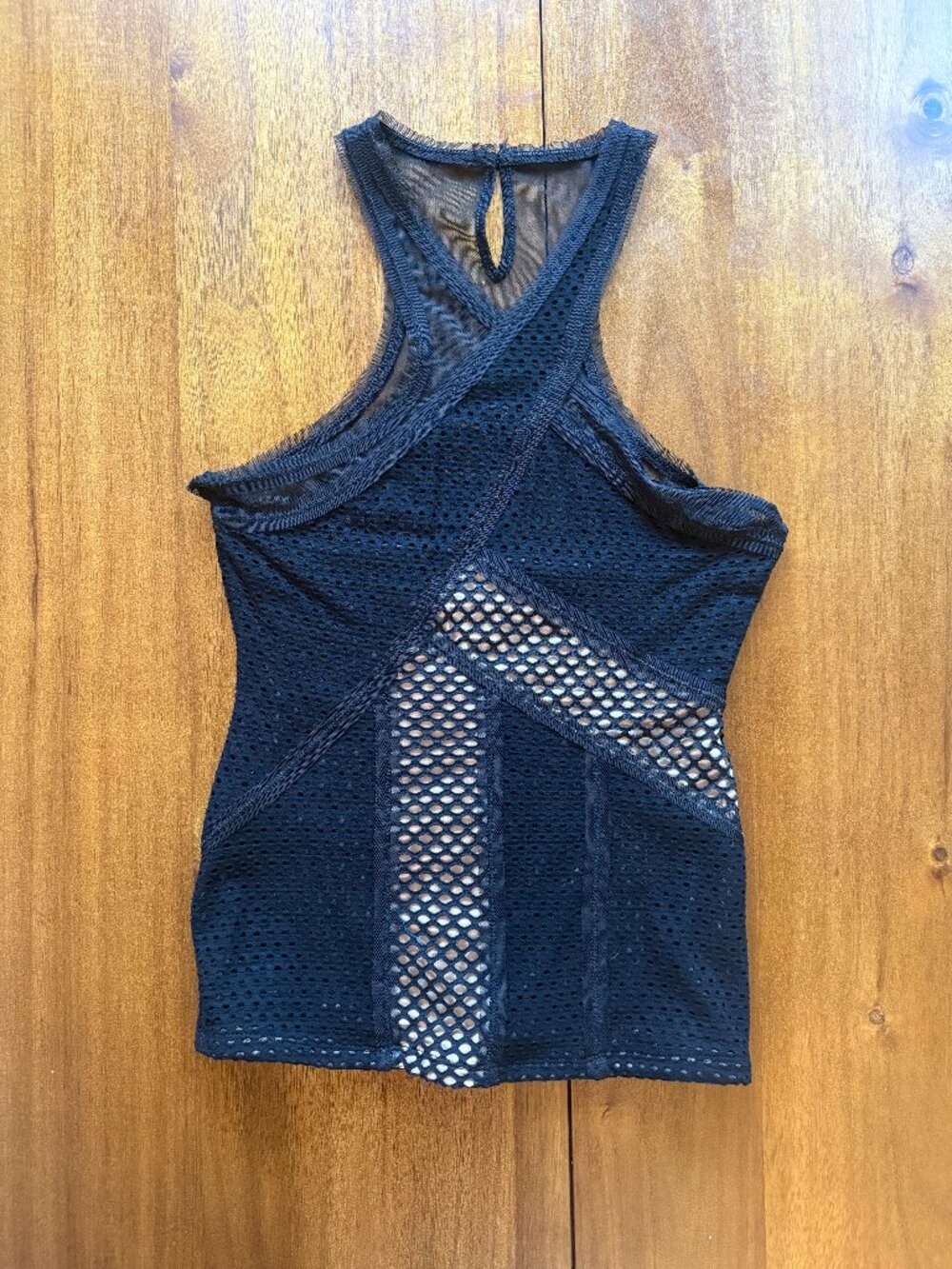 BCBGMAXAZRIA Mesh Halter Top Size XS